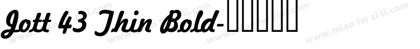 Jott 43 Thin Bold字体转换